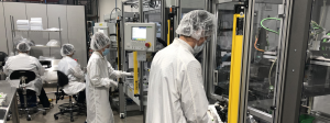 Manufacturing team in clinical environment
