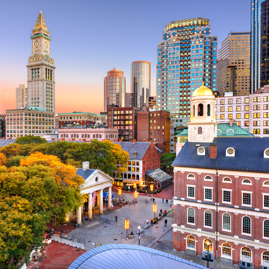 Boston, Massachusetts, USA Downtown Skyline