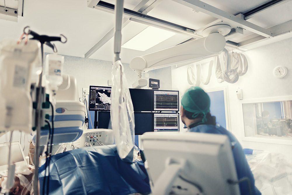 Catheter ablation procedure using radiofrequency energy catheter and imaging guidance with miniaturized medical connectors for interventional vascular and electrophysiology applications.